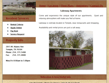 Tablet Screenshot of lakewayapts.com